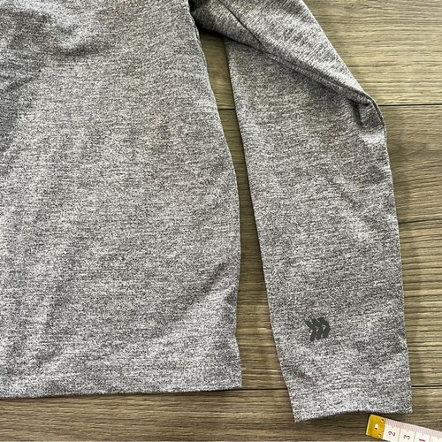 All in Motion Girls Gray Quarter-Zip Pullover Mock Neck Thumb Holes Size XS 4/5 - Picture 2 of 7