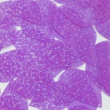 Teardrop Sequin 1.5" Purple Transparent Hologram Glitter Sparkle