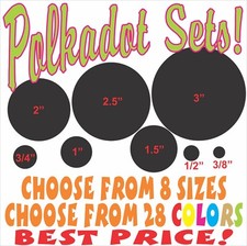 POLKA DOT STICKERS Pick your size color Permanent vinyl decals Dots Circles