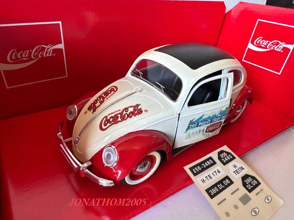 SOLIDO 9511 - VOLKSWAGEN COCCINELLE 1958 DECORAZIONE COCA COLA 1/18° - Immagine 2 di 4