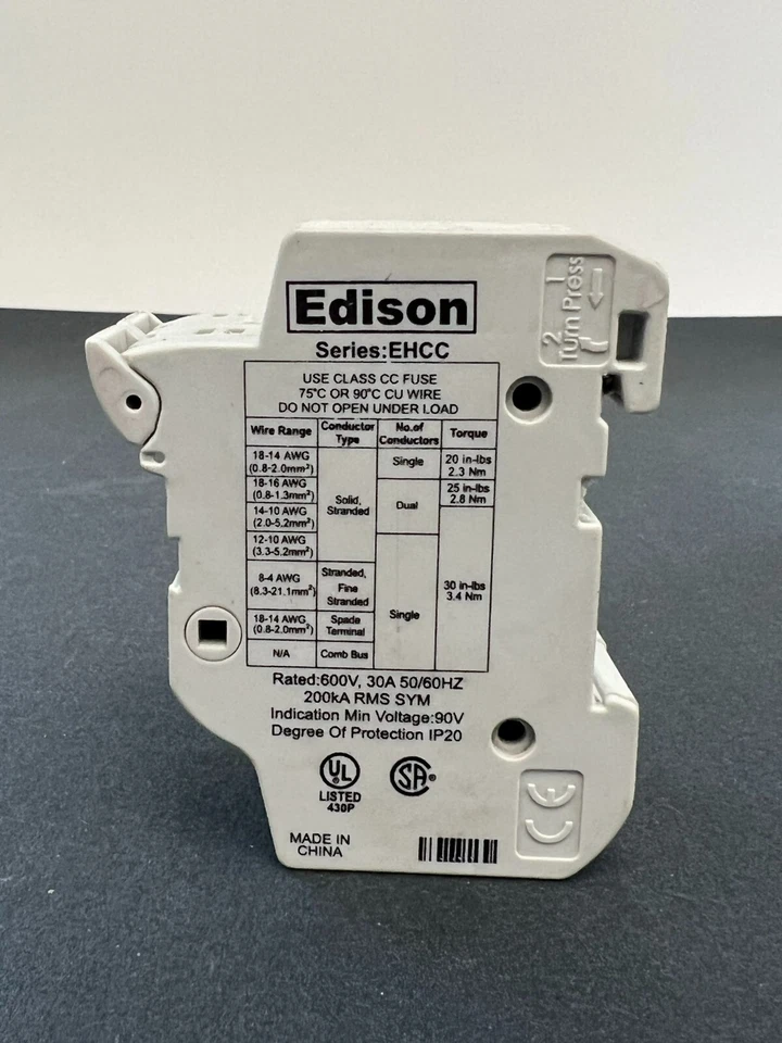 Edison EHCC W06 Fuse Holder - Image 3 of 3
