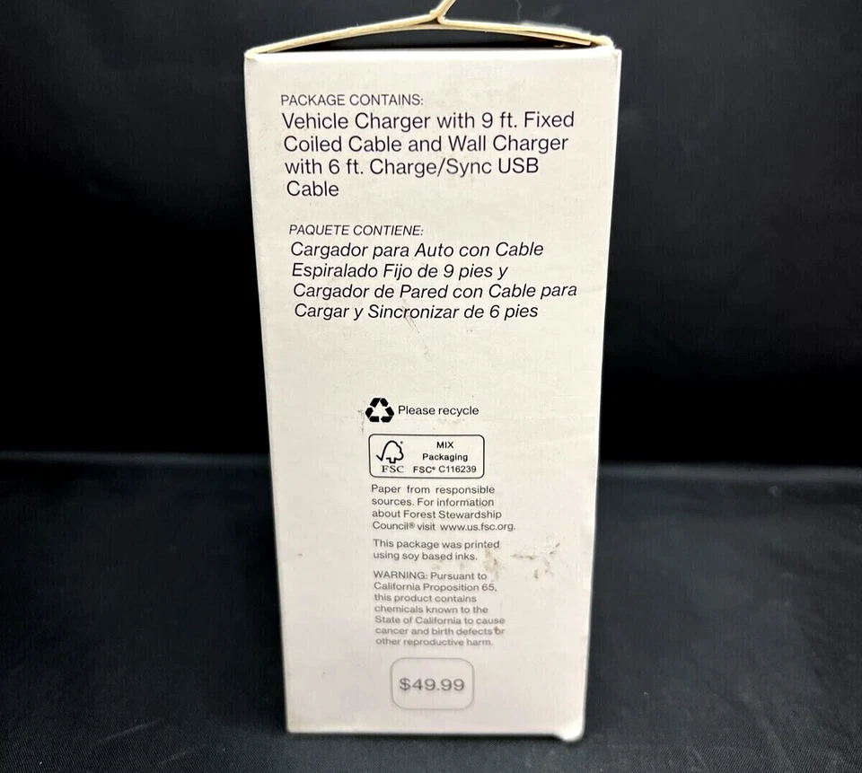 Verizon 3in1 MicroUSB Car Charger+Wall Charger+Data Cable for Galaxy S7/S6/S4/S3 - Image 2 of 4