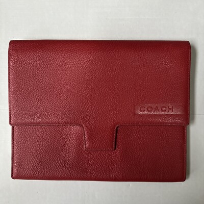 COACH iPad Envelope Case Sleeve Red Leather | eBay