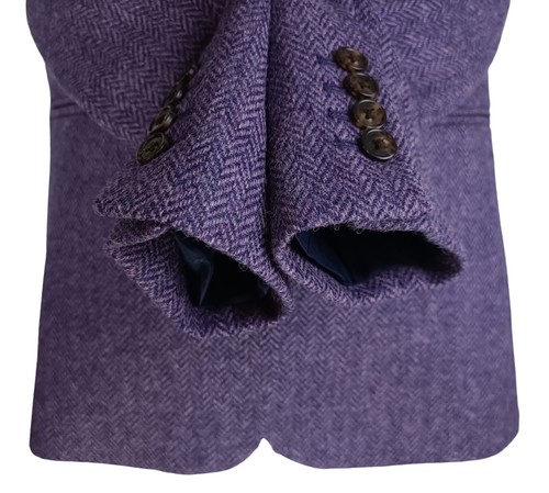 J.Crew Moon Womens Purple Herringbone Tweed Blazer Jacket Size US 6 (S) - Picture 9 of 13