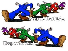 Keep on Truckin Right and Left Decals