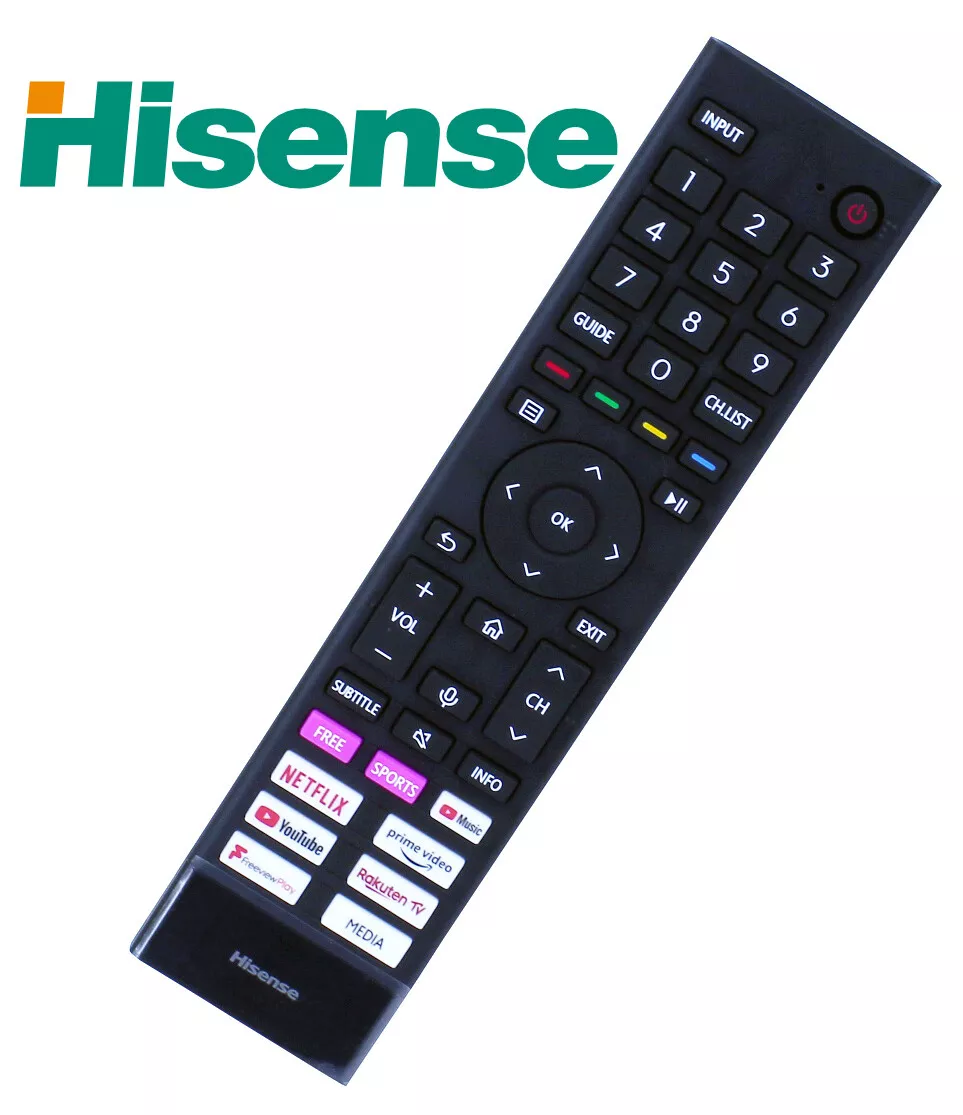 Original Hisense 50E7HQTUK Remote Control for Smart 4K Ultra HD HDR QLED TV