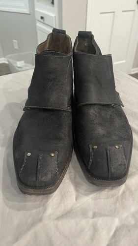 Gordon Rush Collection Men's Size 12 Black Leather Dress Shoes - Picture 2 of 11