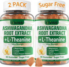 Ashwagandha Gummies 2000Mg, Feel Refreshed, plus Proprietary Blend with L-Theani