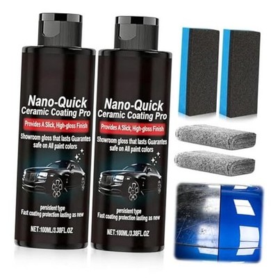 2 PCS Quick Effect Coating Agent, Nano-Quick Ceramic Coating Pro, 