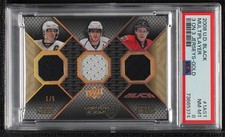 2008 UD Black 3-on-3 Jerseys Gold 1/5 Scott Niedermayer Dany Heatley PSA 8 0u8p
