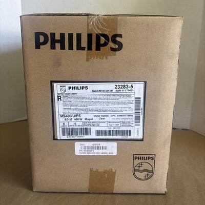Philips Metal Halide Bulb MS400/U. 400W ED37 Mogul Base NOS Box Of 6