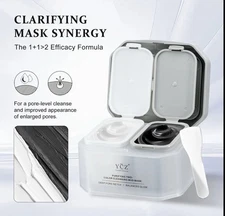 YCZ Purifying Two-Color Cleansing Mud Mask - Dual Clay Face Mask for Deep Pore