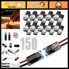 150 Pcs Double Wire Plug Connectors with Locking Buckle, Quick-Clip Fasteners fo
