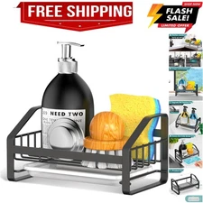 Sink Caddy, Sponge Holder for Kitchen Sink, Bathroom Sink Organizer, 304 Stai...