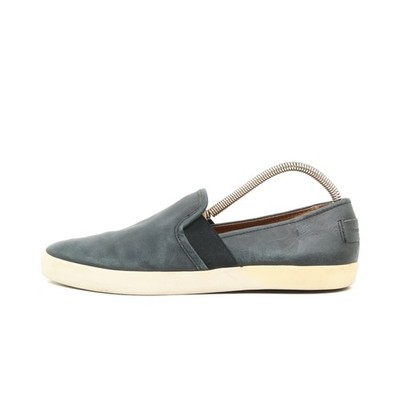 FRYE Herren 3479264-BLK Sneaker Schwarz Leder Elastische Urban Slip-On EU 42,5