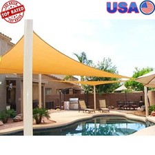 Oversized Triangle Patio Sun Shade Sail Heavy Duty UV Protection 20ft Outdoor US