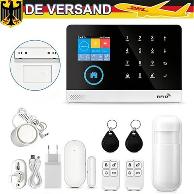 2.4G WiFi Alarmanlage Tuya Smart Life WLAN GSM. Haus Sicherheitssystem DHL