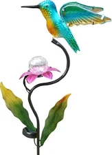 HONGLAND Outdoor Solar Lights for Garden Decor - 46 Inch Hummingbird 