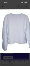 Women s Lululemon Scuba Material Ice Gray Pullover Sweatshirt Size 12 Pockets