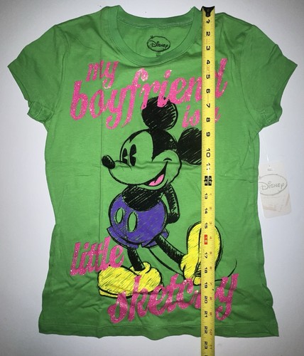 Disney Mickey Mouse T-Shirt "My Boyfriend Is A Little Sketchy" Small 3/5 - Bild 8 von 8