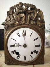 ANCIEN MECANISME MOUVEMENT HORLOGE COMTOISE  PENDULE A CLOCHE 19ème