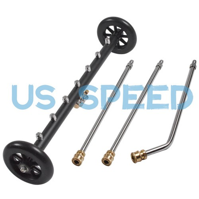 #ad 2 in 1 Undercarriage Pressure Washer Attachment Cleaner Water Broom 7 Nozzles $59.89