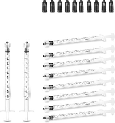 10 Pack 1 Ml Syringe for Liquid without Needle,Luer Lock Syringes with Cap, I...