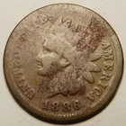 1886 Type-1 Indian Head Cent Penny  VG-Details/ Corrosion "Actual Coin Pictured"