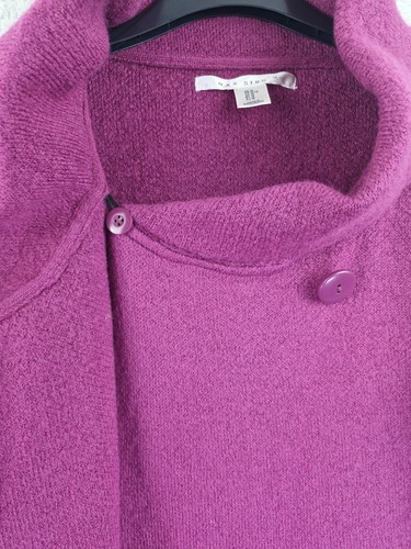 Max Studio Size M Pink Wool Blend Long Length One Button Cardigan Coatigan - Picture 9 of 18