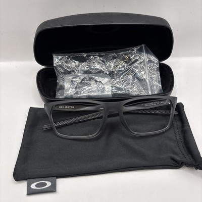 Oakley Hex Jector 8032 0255 Satin Grey Smoke Eyeglass Frames 55 16 141