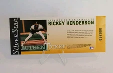 1991 Rickey Henderson Silver Star AuthentTicket Historic Event 066369 Tribute
