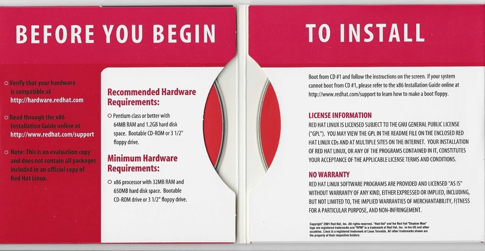 Red Hat Linux 7.1 Operating System CD Factory Sealed Brand New - Image 3 of 3