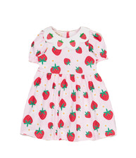 NWT Marie Nicole Girls Strawberry Dress Size 6X Embroidered Collar Short Sleeve