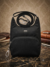 Travelon Black Crossbody Shoulder Bag RFID Anti-Theft Travel Purse NWT