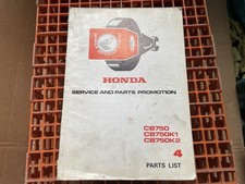 Honda CB750 K1 K2 Service And Parts List Manual