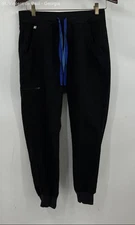 Figs Black Technical Collection Scrub Zip Cargo Joggers S EMS Nurse