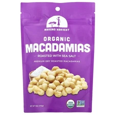 Organic Macadamias, Roasted With Sea Salt, 4 oz (112 g)