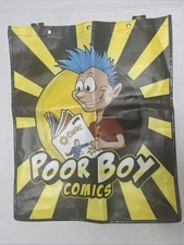 Poor Boy Comics Exclusive Large Reusable Shopping TOTE BACKPACK BAG 19 X 23 NEW
