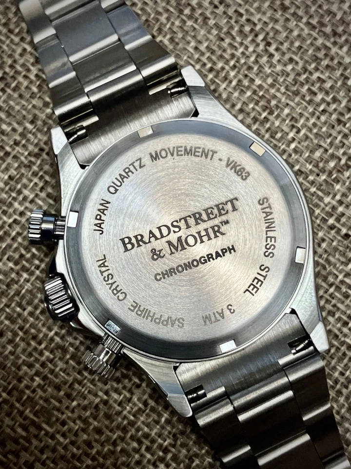 Bradstreet & Mohr™ Men's Chronograph Watch with Panda Dial & Tachymetre - Image 3 of 4