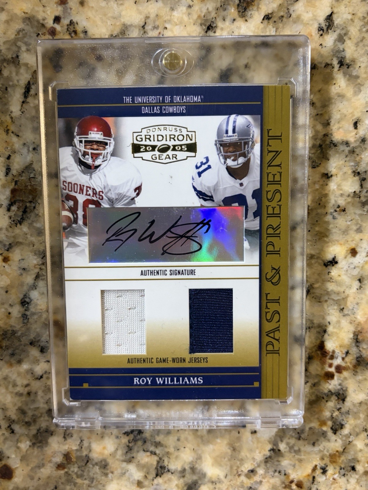 2005 Donruss Gridiron Gear, Roy Williams, Oklahoma Sooners Auto. 3/15! Rare! OU