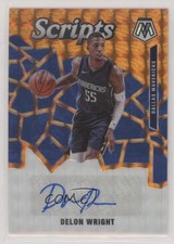 2019-20 Panini Mosaic Scripts Orange Prizm Delon Wright #SC-DWT Auto 7ba