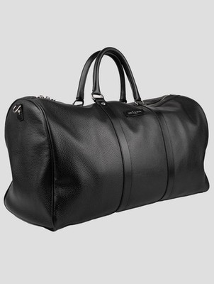 NEW KITON BLACK 100% LEATHER TRAVELBAG ONE SIZE KZ8