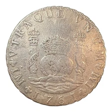Lima Spanish Colonial - 8 Reales - Pillar Dollar - 1761 (LM)  C10
