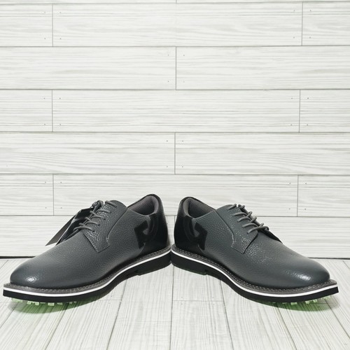 Chaussures de golf G/FORE hommes 10,5 Gallivanter cuir grainé deux tons charbon GMF00004 - Photo 6/13