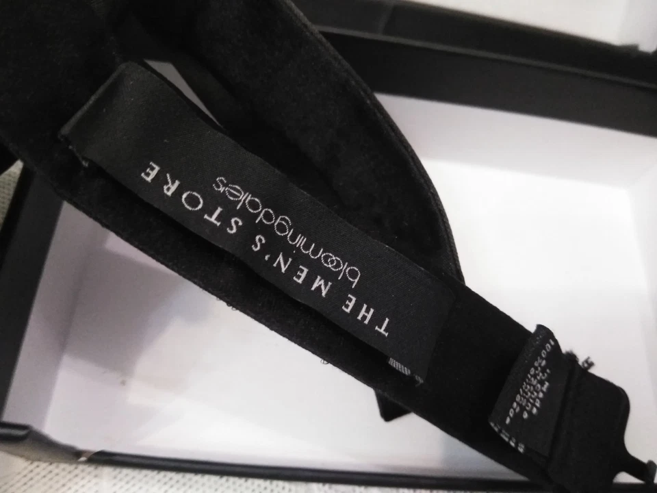 The Men's Store at Bloomingdale's Men's Black Solid  Silk ADJUSTABLE Bow Tie - Image 2 of 4