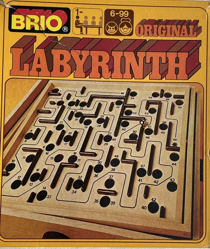 Vintage Brio Schweden Labyrinth Holz Kipplabyrinth Spiel OVP - Bild 2 von 14