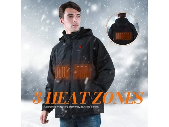 IUREK HEATED JACKET 7.4V 10000MAH BATTERY - SIZE: MEN S - BLACK