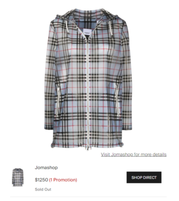 BURBERRY★素敵!Check Print Hooded Pvc Raincoat Jacket BURBERRY Check Print Hooded Pvc Raincoat Jacket In Clear