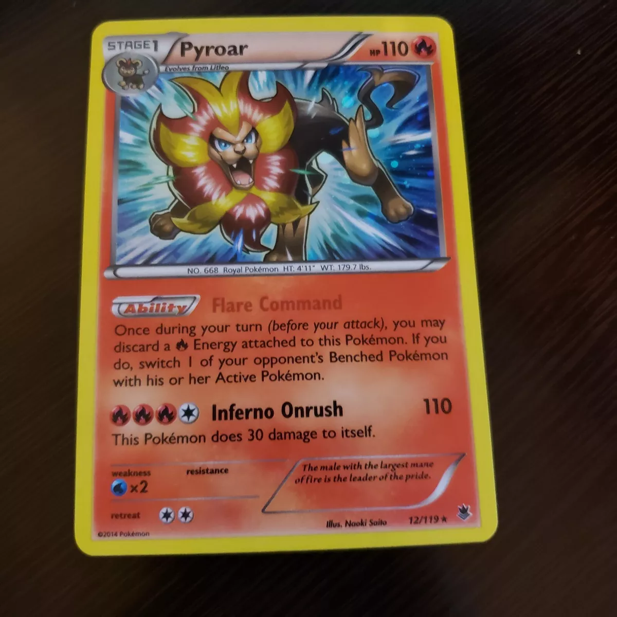 Pyroar Phantom Forces Alternate Holo Promo Exclusive Pokemon Card