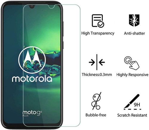 For Motorola Moto G8 Plus XT2019 Clear 9H Tempered Glass Screen Guard Protector - Picture 2 of 8
